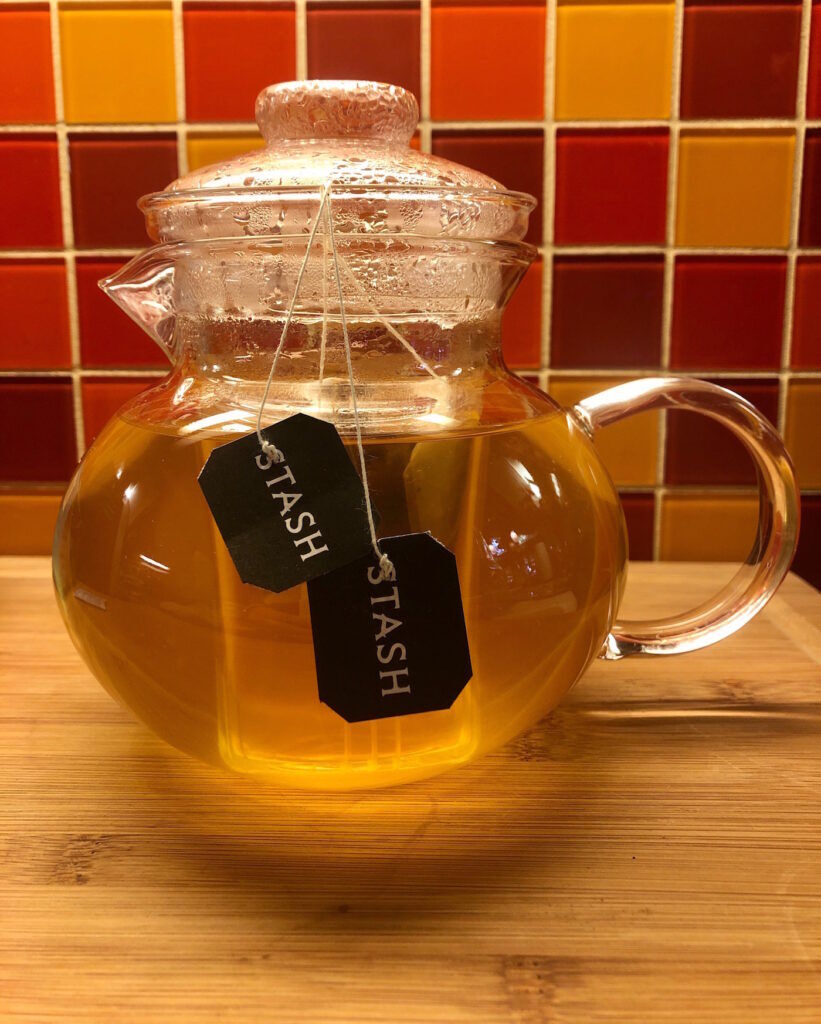 Stash Licorice Spice tea in a Primula glass teapot