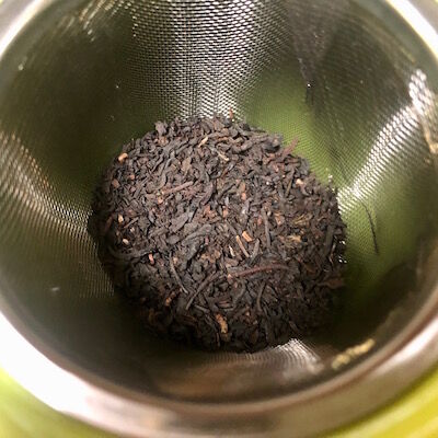 loose tea in a tea infuser
